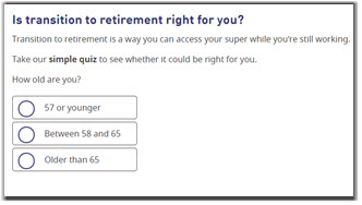 Transition to Retirement quiz
