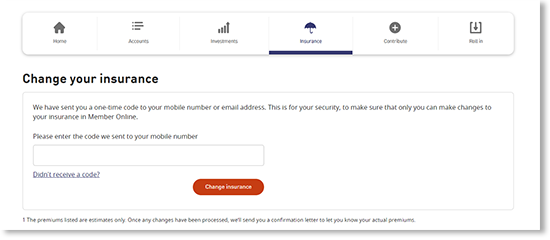 This screenshot shows part of the two-part identity check