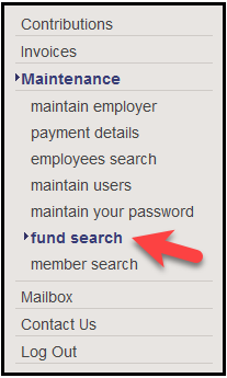 Fund search menu location