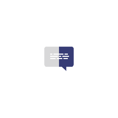 Icon representing a single speech bubble