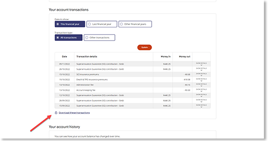 This screenshot highlights the ‘Save as CSV’ link