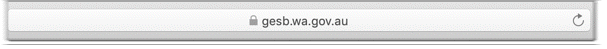 The padlock shows next to the web address, center aligned