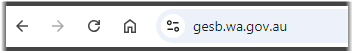 The tuning icon shows directly next to the web address, left aligned